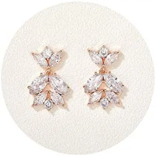 SWEETV Marquise Wedding Birdal Earrings for Brides,Bridesmaid Earrings Gifts, Crystal Dangling Drop Earrings for Women Wedding Birdal Prom Jewelry SWEETV Marquise Wedding Birdal Earrings for Brides,Bridesmaid Earrings Gifts, Crystal Dangling Drop Earrings for Women Wedding Birdal Prom Jewelry