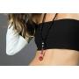 Long Agate Pendant Necklace Handmade Gemstone Beaded Necklace Fashion Y-shaped Jewelry for Women Girls
