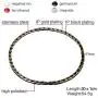 Rockyu Stainless Steel Mens Magnetic Necklace for Pain Relief Black Gold Inflammation Reduction for Neck Arthritis Migraine Headaches Shoulders and Back