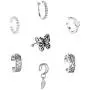 7pcs Ear Cuffs Silver Helix Cartilage Conch Clip on Wrap Earrings Non-Piercing Huggie Cuff Earrings for women 7pcs Ear Cuffs Silver Helix Cartilage Conch Clip on Wrap Earrings Non-Piercing Huggie Cuff Earrings for women