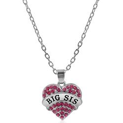 Big Sister & Little Sister Birthday Gifts, Sister Heart Necklace Gift Set of 2, Big Sis Lil Sis Jewelry Gifts for Girls, Teens, Women