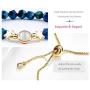 Mslamiso Beaded Bracelet for Teen Girls and Women, Gold Charm Ankle Accessory, Cute and Smart Jewelry Set