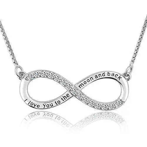 CharmSStory Mothers Day Mother Daughter Forever Love Infinity Sterling Silver Heart Necklace Pendant for Mom CharmSStory Mothers Day Mother Daughter Forever Love Infinity Sterling Silver Heart Necklace Pendant for Mom