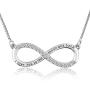 CharmSStory Mothers Day Mother Daughter Forever Love Infinity Sterling Silver Heart Necklace Pendant for Mom