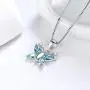 Aurora Tears Flamingo Necklace/Earrings Women 925 Sterling Silver Bird Butterfly Pendant/Dangle Birthstone Gift for Girls Birthday Dating Birth Jewelry
