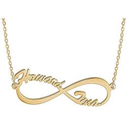 Personalized Infinity Name Necklace for Women,Custom Necklace Pendant with 2 Names,Jewelry Gift Customized Name Necklace Personalized Mother Necklaces