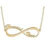 Personalized Infinity Name Necklace for Women,Custom Necklace Pendant with 2 Names,Jewelry Gift Customized Name Necklace Personalized Mother Necklaces