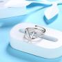 Jewmon Personalized Initial Letter Open Ring Adjustable Women Statement Rings Party 925 Sterling Silver Open Alphabet Rings Letter A to Z Ring Jewerly Gift