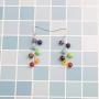 WUSUANED 7 Chakra Healing Energy Balancing Long Dangle Hook Earrings Yoga Jewelry Meditation Gift for Women Girls