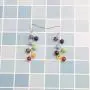 WUSUANED 7 Chakra Healing Energy Balancing Long Dangle Hook Earrings Yoga Jewelry Meditation Gift for Women Girls