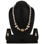 Efulgenz Boho Indian Bollywood Antique Gold Plated Faux Pearl Beaded Bridal Wedding Strand Statement Necklace Earrings Jewelry Set