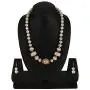 Efulgenz Boho Indian Bollywood Antique Gold Plated Faux Pearl Beaded Bridal Wedding Strand Statement Necklace Earrings Jewelry Set