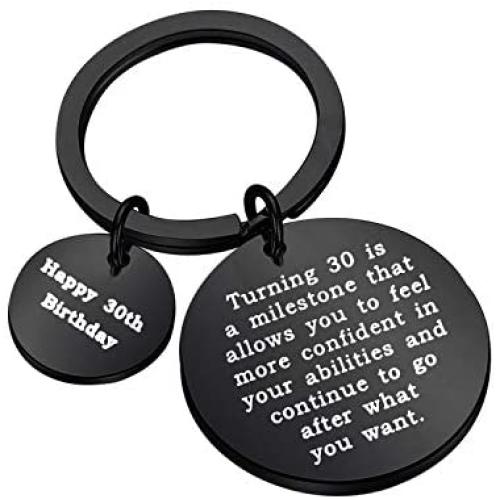 Happy 30th Birthday Gifts 30th Birthday Keychain Gifts for Friends Family 30 Year Old Birthday Presents Turning 30 is a Milestone That Allows You to Feel More Confident