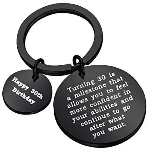 Happy 30th Birthday Gifts 30th Birthday Keychain Gifts for Friends Family 30 Year Old Birthday Presents Turning 30 is a Milestone That Allows You to Feel More Confident Happy 30th Birthday Gifts 30th Birthday Keychain Gifts for Friends Family 30 Year Old Birthday Presents Turning 30 is a Milestone That Allows You to Feel More Confident