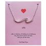 Your Always Charm Ocean Wave Necklace Sea Jewelry for Surfer Beach Lover (silver)