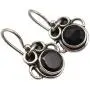 SilverStarJewel 925 Solid Silver 7 x 7 mm Black Onyx Ancient Style Earrings 0.9'' SilverStarJewel 925 Solid Silver 7 x 7 mm Black Onyx Ancient Style Earrings 0.9''