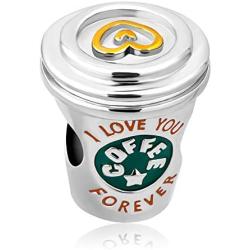 LilyJewelry Love Coffee Cup Charms Bead for Bracelet