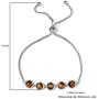 Shop LC Tigers Eye Platinum Tennis Bracelet for Women Size Adjustable Jewelry Gifts