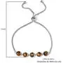 Shop LC Tigers Eye Platinum Tennis Bracelet for Women Size Adjustable Jewelry Gifts