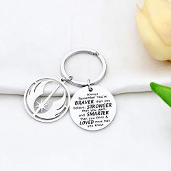 SEIRAA Movie Inspired Jewelry Pendant Movie Fan Gift Always Remember You’re Braver Than You Believed Key Chain