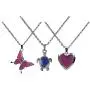 3pcs Temperature Sensing Color Changing Mood Necklace Set Turtle Butterfly Love Heart Shape Pendant Control Emotion Feeling Romantic Stainless Steel Chain Jewelry 3pcs Temperature Sensing Color Changing Mood Necklace Set Turtle Butterfly Love Heart Shape Pendant Control Emotion Feeling Romantic Stainless Steel Chain Jewelry