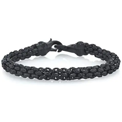 SPARTAN Mens Bracelet in Stainless Steel (Black, Stainless Steel) SPARTAN Mens Bracelet in Stainless Steel (Black, Stainless Steel)