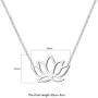 Dainty Lotus Necklace S925 Sterling Silver Yoga Pendant Necklace Birthday Gifts for Women