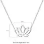 Dainty Lotus Necklace S925 Sterling Silver Yoga Pendant Necklace Birthday Gifts for Women