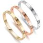 MLOVEY Love Friendship Bracelet Bangle Gold Rose Gold Silver with Cubic Zirconia Stones Stainless Steel Hinged Jewelry with Crystal Oval Bracelet Birthday Women Teen Girls