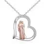 Sister Necklaces Sterling Silver Rose Gold Plated Big Sis Lit Sis Love Heart Friendship Sister Necklace Jewelry Gifts for Sister Classmates Friends
