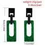 Mrotrida Big Acrylic Earrings for Women Teen Girls Cellulose Acetate Rectangle Pendants Earrings Jewelry