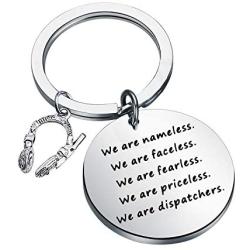 SEIRAA 911 Dispatcher Gifts Emergency Operator Responder Thank You Gift We are Nameless We are Faceless We are Dispatchers Key Chain