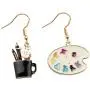 CENWA Colorful Artist Paint Palette and Paint Brush Pendant Drop Earrings Painter Artist Jewelry Gift for Art Teacher Art Student CENWA Colorful Artist Paint Palette and Paint Brush Pendant Drop Earrings Painter Artist Jewelry Gift for Art Teacher Art Student