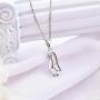 JO WISDOM 925 Sterling Silver Cubic Zirconia Penguin Pendant Necklace,18+2'' Extender