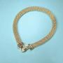 UNY Short Necklace 48cm Popcorn Chain Magnetic Claps Classic Elegant Vintage Antique Jewelry