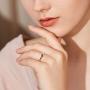 YeGieonr Gold Smiley Face Ring Happy Face Ring with Cute Chain Link Good Luck Stackable Rings for Women