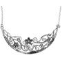 Paz Creations .925 Sterling Silver Floral Necklace, Made in Israel