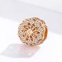 BAMOER 925 Sterling Silver Christmas Charms Snowflake Beads Charm Christmas Jewelry for Women