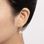 Pearl Dangle Hook Earrings Freshwater Cultured White Pearl Fishhook Earrings Sterling Silver Drop Earrings Jewelry Gifts for Women Girls Wife