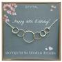 EFYTAL 60th Birthday Gifts for Women, Sterling Silver Six Circle Necklace for Her, 6 Decade Jewelry 60 Years Old