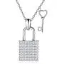 Lock and Key Necklace 925 Sterling Silver Necklace for Women Girl, 18''+2'' Lock and Key Necklace 925 Sterling Silver Necklace for Women Girl, 18''+2''