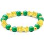 MANRUO Feng Shui Amulet Bracelet The Best Prosperity Bead Bracelet with 5 Vietnamese Sand Gold Plated Pi Xiu/Pi Yao Lucky Wealthy Brecelet