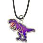 Fun Jewels Handmade T-Rex Dinosaur Pendant Color Change Mood Necklace For Boys Girls Animal Jewelry