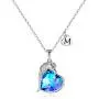 Horse Gifts for Women Girls, Horse Necklace Jewelry for Little Girls Heart Swarovski Crystal Horse Pendant Necklace Kids Horse Themed Gifts for Horse Lover Children Women Initial Necklace Jewelry