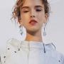 DAMLENG Unique Chic Charm Shine Sparkly Crystal Glass Shoes Guitar Dangle Drop Earrings for Women Girls Fashion Statement Jewelry Gifts
