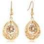 Majesto Jewelry Set Teardrop Necklace Pendant Earrings for Women Teen Little Girls Gift 18K Gold Plated