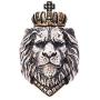 PikaLF Lion Head Ring for Men, Punk Animal King Crown Lion Ring, Hip Hop Lion Head with Crown Rhinestones Crystal Biker Ring, Lion Totem Ring, Amulet Ring, Gothic Jewelry Gift for Men Boys