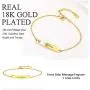 Friendship Bracelets for 2 3 4 5 Best Friend Stainless Steel/Black/18K Gold Plated Dainty Rolo Link Chain with Custom Engraved ID Bar Bracelet Bangle Set for Women Girls Family, Adjustable Length 6-8.3 Inch,Gift Packed