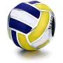 Sport Volleyball Charm with Yellow &White& Blue Enamel 925 Sterling Silver Charm Beads for Fashion Charms Bracelet & Necklace Sport Volleyball Charm with Yellow &White& Blue Enamel 925 Sterling Silver Charm Beads for Fashion Charms Bracelet & Necklace