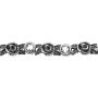 Paz Creations 925 Sterling Silver Gemstone and Rose Tennis Bracelet
